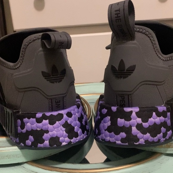 Adidas NMD_R1 “Purple Grey Rush” - men’s size 12 - BWT (no box) - Picture 4 of 6